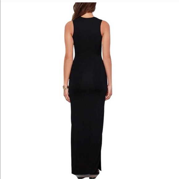 Sexy Black Body-Con Maxi Dress - Picture 3 of 4